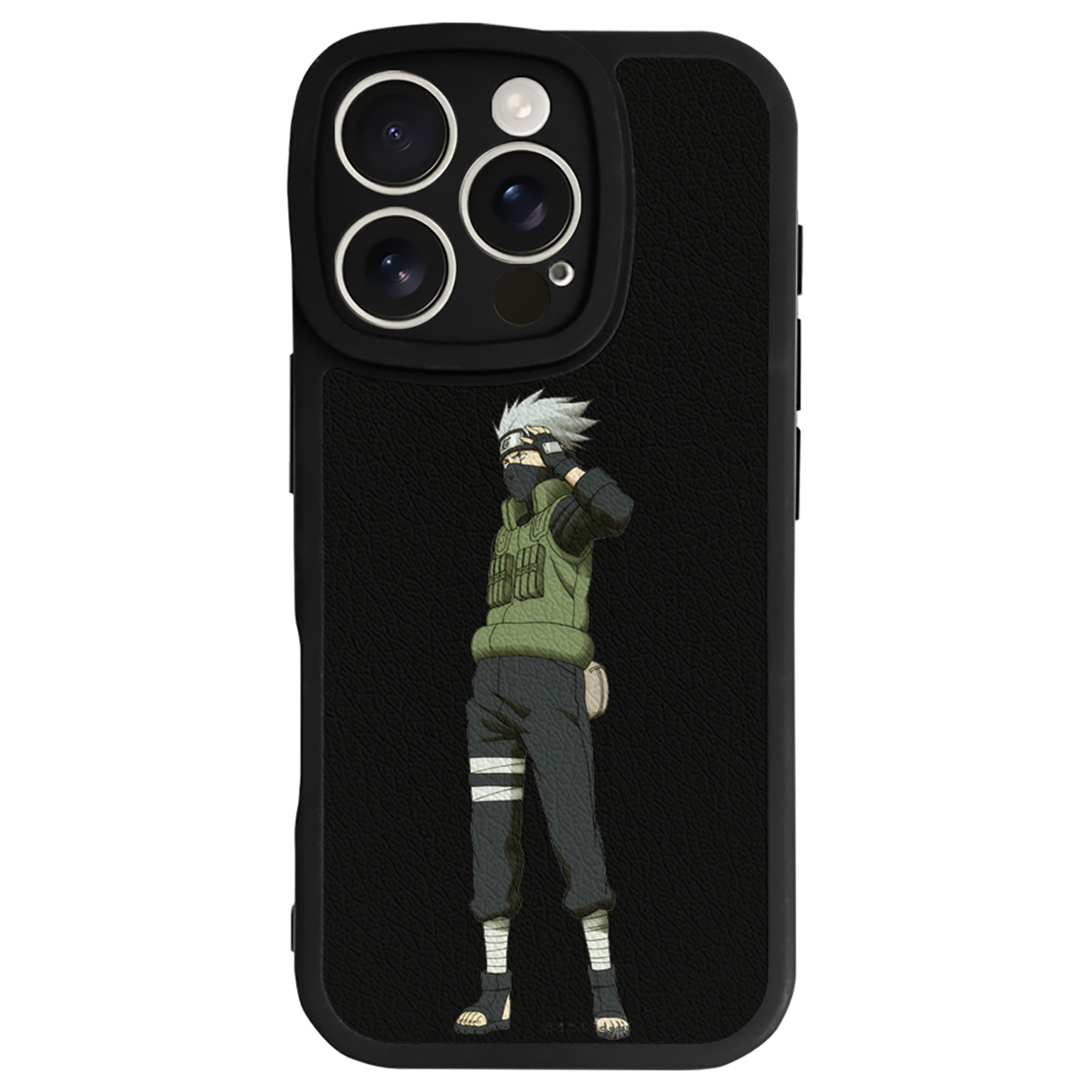 （画像用） NARUTO -ナルト- はたけ カカシ Hatake Kakashi 【iPhone 16シリーズ対応】シリコンスマホケース（レザー調） 材質：シリコン